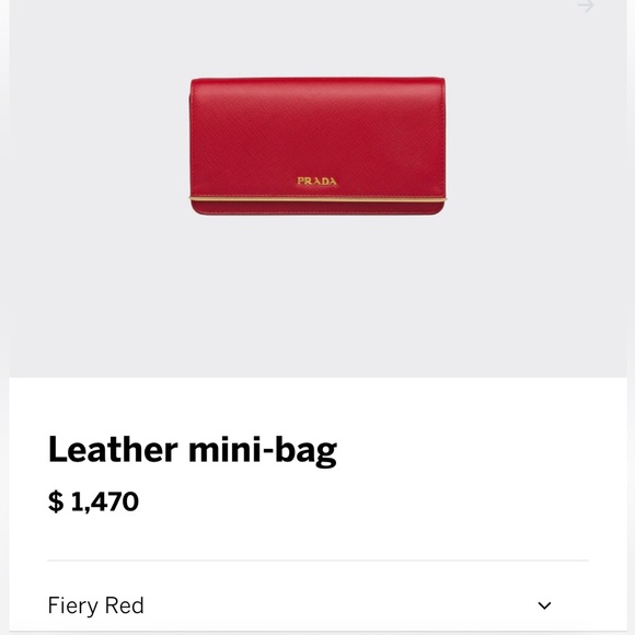 ONE OF A KIND - PRADA Mini Wallet Bag, Fiery Red - Picture 2 of 14